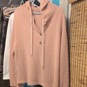 Elegant Blush Cowl Neck Sweater